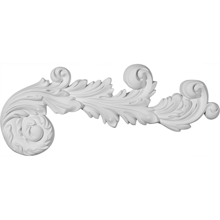 Ekena Millwork 17 1/2"W x 7"H x 1 1/8"P Edinburgh Scroll Onlay, Right ONL17X07X01ED-R